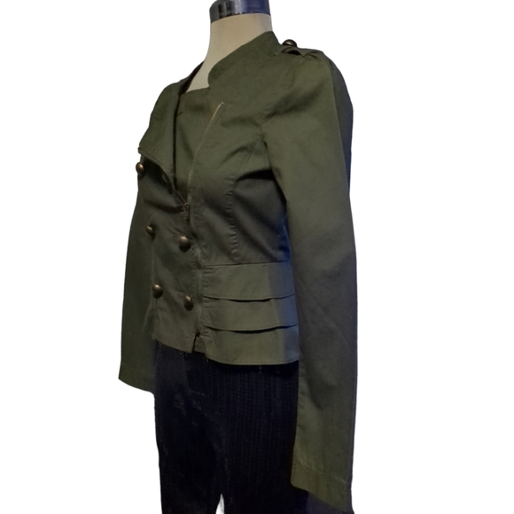 Miley Cyrus Green Army Brested Jacket Size S - Picture 11 of 16